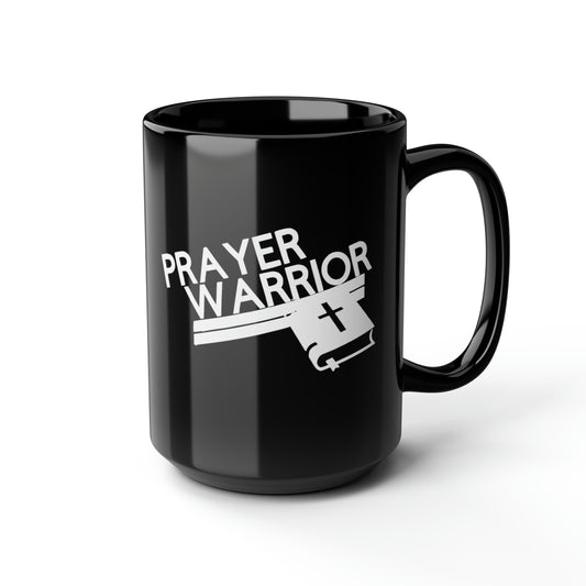 Prayer Warrior Black Mug 15oz