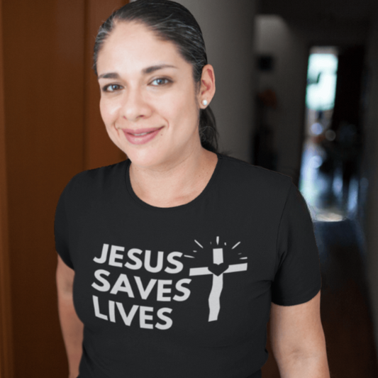 Jesus Saves Lives Premium Tee