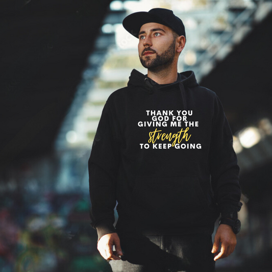 Thank You God for Strength Premium Hoodie