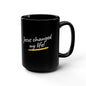 Jesus Changed My Life Black Mug, 15oz