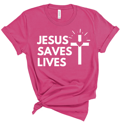 Jesus Saves Lives Premium Tee